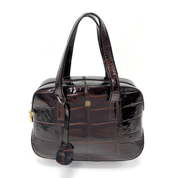 Aigner Embossed Brown Tote Bag 5SIGB15260 138571222 [P]
