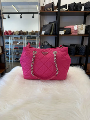PRADA ポコノキルティングチェーンショルダーバッグ ピンク(1BG740) 159165119 [P]