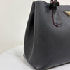 Prada Saffiano Double Tote Bag Shoulder Bag Black (BN2775) 159166811 [P]