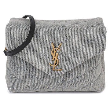 SAINT LAURENT Quilted Denim Toy Bag 77527338 [P]