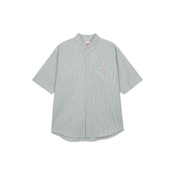 Danton Men's Dot Button Down Shirt Green White Stripe DT-B0337-GWS 155887329 [P]