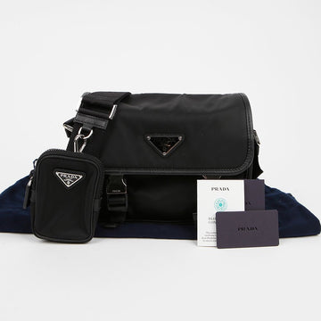 PRADA Nylon Crossbody Bag Schwarz 158667140 [P]