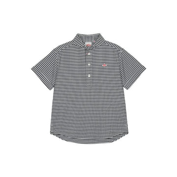 Danton Women's Round Collar Pullover Shirt Black White Gingham DT-B0283-BWG 155887174 [P]