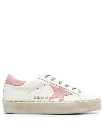 Golden Goose High Star Sneakers White Leather Suede Pink Star GWF00118 F004723 11202 133016184 [P]