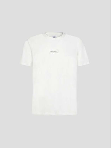 CP COMPANY 301 Reverse Print T-Shirt mit Lettering Logo und Britischer Marinegrafik 14CMTS190A 006011W 103 133020853 [P]