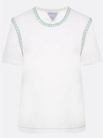 BOTTEGA VENETA Overlock-Stich Baumwoll-Jersey T-Shirt 133027778 [P]