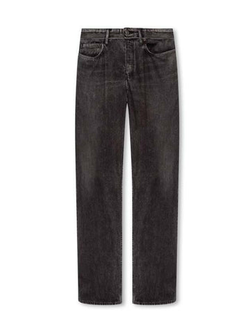BALENCIAGA Schwarze gerade Denim-Hose 751503 TOL99 1000 133028159 [P]
