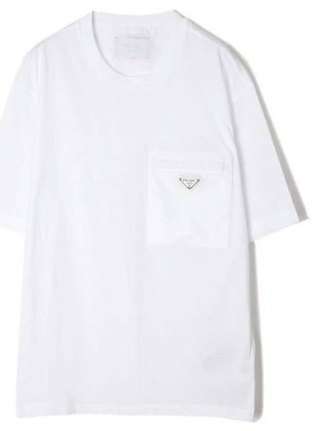 PRADA Nylon-Taschen Baumwolle Kurzarm-T-Shirt 133039037 [P]