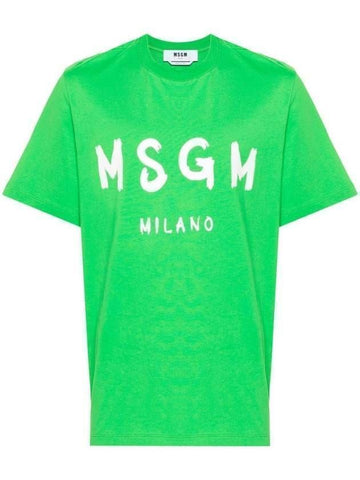 MSGM Gebrushtes Logo T-Shirt 3640MM510 247002 36 133039934 [P]