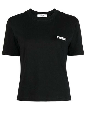 MSGM I 刺繍パッチ 半袖 Tシャツ 3441MDM189 237002 99 133040028 [P]