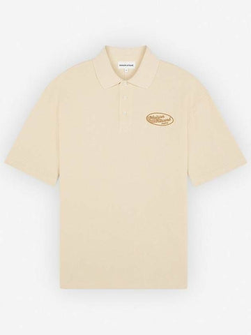 MAISON KITSUNE オーバーサイズ テクスチャード ポロ テクスチャー Tシャツ 133042866 [P]