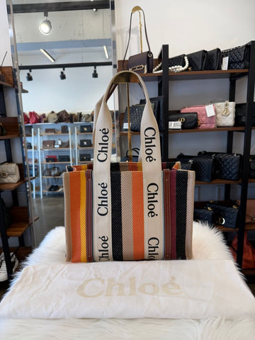 CHLOE Woody Bag Medium Multicolor Zustand B+ 159171450 [P]