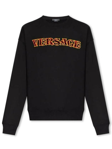 VERSACE ロゴ刺繍クルーネック 1010714 1A07780 1B000 133044331 [P]