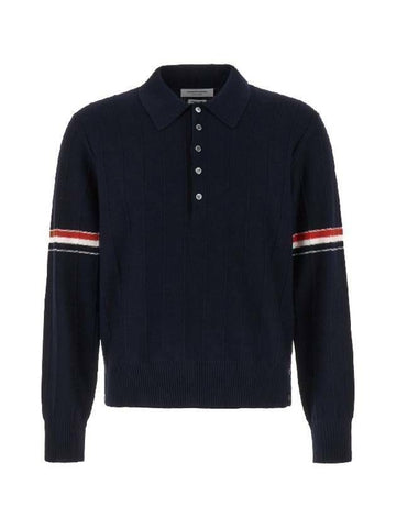 THOM BROWNE ウール リラックス アーム バンド ポロ MKP108A Y1002 415 133044930 [P]