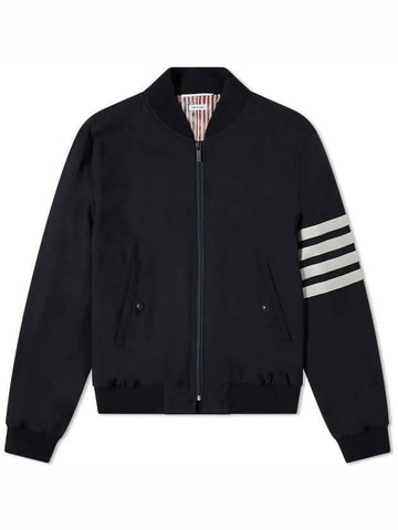 Thom Browne 4-Bar Stripe Plain Weaving Wool Blouson MJO030A 06146 415 133045354 [P]