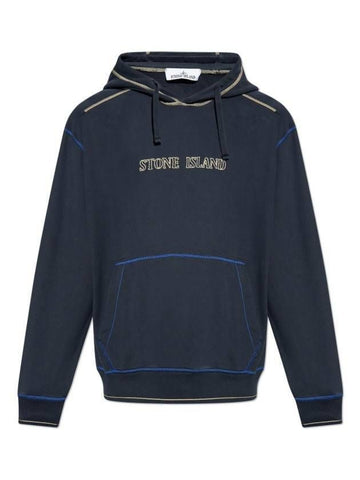 STONE ISLAND 60678 ブラシドコットンプリーズフードスウェットシャツオーバーサイズフィット791560678 V0020 133071901 [P]