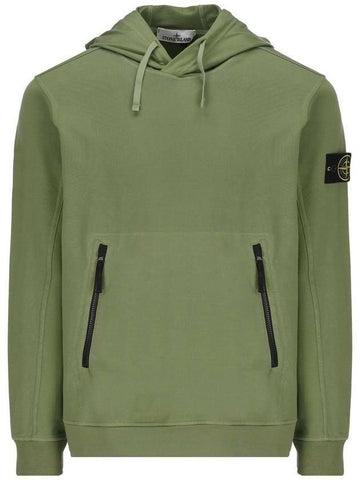 STONE ISLAND Stretch Baumwolle Fleece Kapuzenpullover Garment Dye Badge Hoodie 781560452 V0055 133071909 [P]