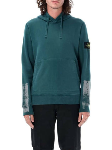 Stone Island Tape for Print Brushed Cotton Fleece Hoodie Sweatshirt Regular Fit 791567461 V0057 133071984 [P]