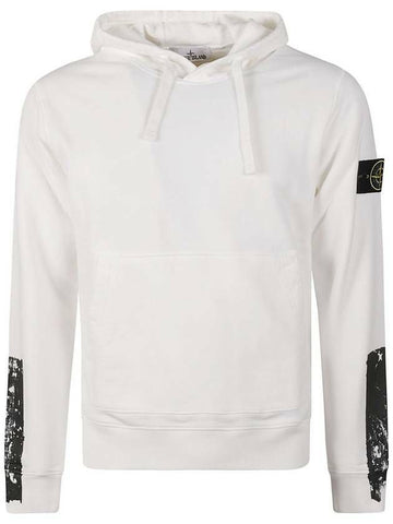 STONE ISLAND Hoodie aus gebürstetem Baumwoll-Fleece mit Tape-Druck Regular Fit 791567461 V0001 133071985 [P]