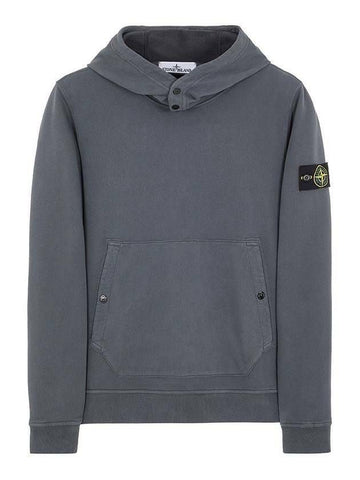 STONE ISLAND ブ brushed コットン フリース Snap フ hood スウェットシャツ レギュラー フィット 791561720 V0062 133072035 [P]