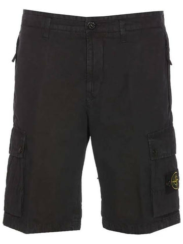 STONE ISLAND Brushed Cotton Canvas Cargo Bermuda Shorts Slim Fit 8015L11WA A0129 133072122 [P]