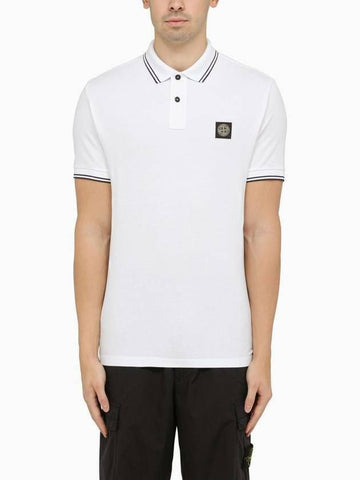 Stone Island Stretch Cotton Pique Short Sleeve Polo Shirt Slim Fit 80152SC18 A1001 133073320 [P]