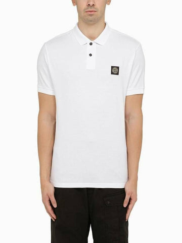 Stone Island Stretch Cotton Pique Short Sleeve Polo Shirt Slim Fit 80152SC17 A0001 133073428 [P]