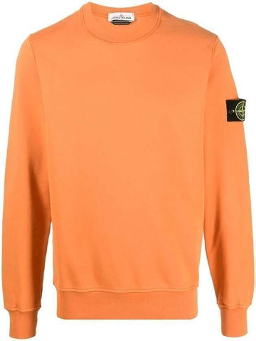 Stone Island Cotton Fleece Sweatshirt Garment Dye Badge Crew Neck 101563051 V0073 133074983 [P]