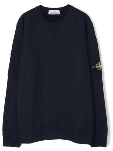 STONE ISLAND Brushed Cotton Fleece Double Pocket Crew Neck Sweatshirt Regular Fit 791560577 V0020 133075021 [P]