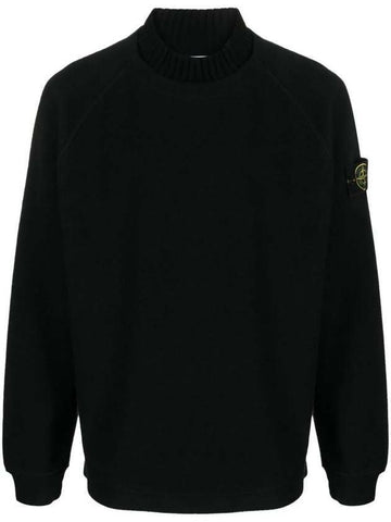 Stone Island Cotton Nylon Fleece Mock Turtleneck Sweatshirt Regular Fit 791560954 V0029 133075044 [P]