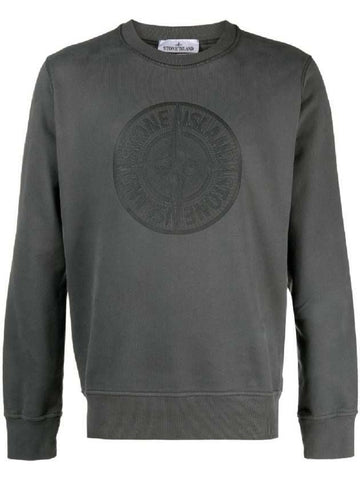STONE ISLAND ブラシ加工コットンフリース クルーネック スウェットシャツ 133075048 [P]