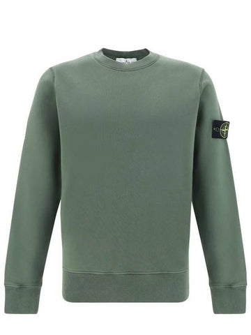 STONE ISLAND コットンフリースクルーネックスウェットシャツレギュラーフィット801563051 V0059 133075089 [P]