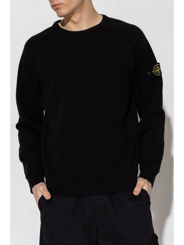 STONE ISLAND V-Neck Sweatshirt aus Nylon mit dünnem Baumwollribbing, gemischte Garment-Dye, Badge, 781564856 V0029 133075200 [P]