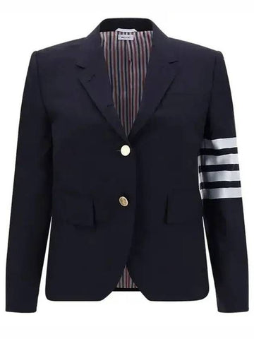 THOM BROWNE 4バーストライププレーンウィービングウールジャケット 135816160 [P]