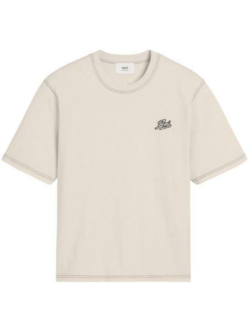 AMI Körperbetonter Baumwoll T-Shirt 25SS 141543560 [P]