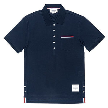 Thom Browne Pocket Trim Short Sleeve Polo Shirt MJP022A 01455 415 142313640 [P]