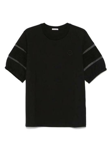 MONCLER Baumwoll-T-Shirt mit Seidenbesatz 8C00032 89ADC 999 142645860 [P]