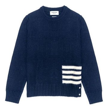 THOM BROWNE Jersey Stitch Donegal 4-Bar Crewneck Pullover 55824052 [P]