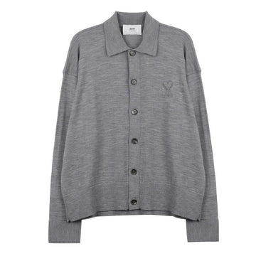 AMI Ton-in-Ton Herzlogo Unisex Cardigan 104032162 [P]