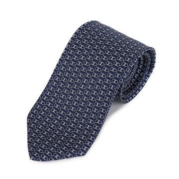 Salvatore Ferragamo Men's Print Silk Tie 35-1217 NAVY BLUE 778567 128844058 [P]