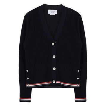 THOM BROWNE コットンストライプVネックカーディガン 130853593 [P]