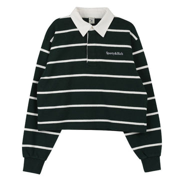 SPORTY & RICH ロゴ ラグビー ポロ スウェットシャツ 139992311 [P]