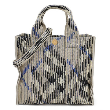 BURBERRY ミニ チェック ニット トートバッグ 8090404 139992662 [P]