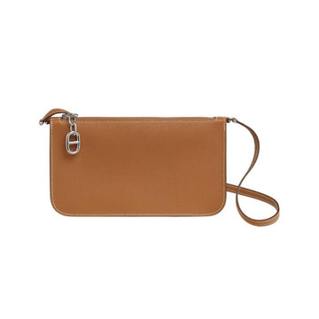 Hermes Chantal To Go Pouch Evercolor & Palladium Hardware Gold H086888CK37 159172083 [P]