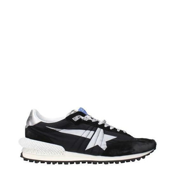 Golden Goose Black Ripstop Nylon Upper Silver Star Marathon Sneakers 143277169 [P]