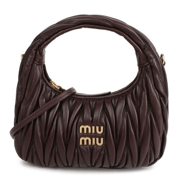 Miu Miu Wander Napa Leather Hobo Bag 145899620 [P]