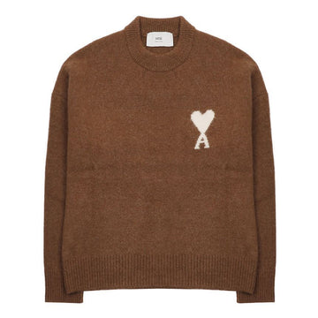AMI Brown Alpaca Crew Neck Sweater 148553858 [P]