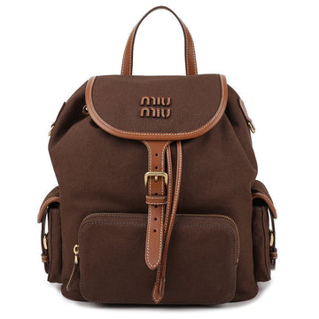 Miu Miu Canvas Leather Backpack 148977186 [P]