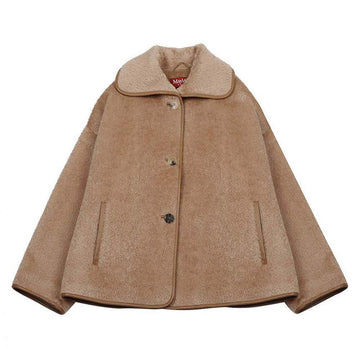 MAXMARA ブラシ仕上げのアルパカレザーのディテールビッグジャケット VADET-004 149506199 [P]