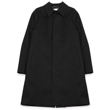 SAINT LAURENT Wasserdichter Canvas Mantel Schwarz 149529176 [P]